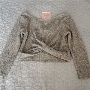 Zara ballet style knit crop top